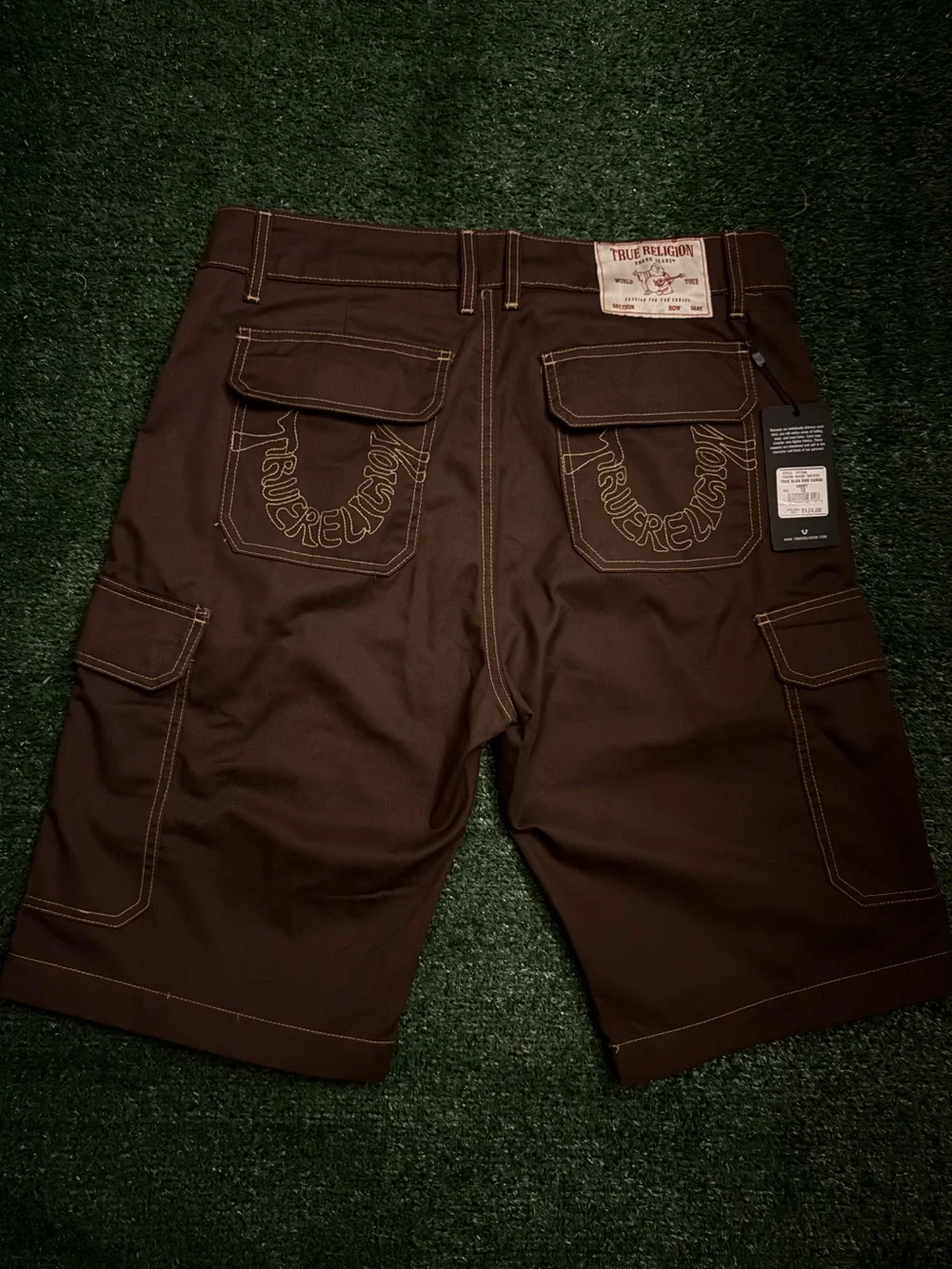 True Religion Dark Brown Men's Cargo Shorts